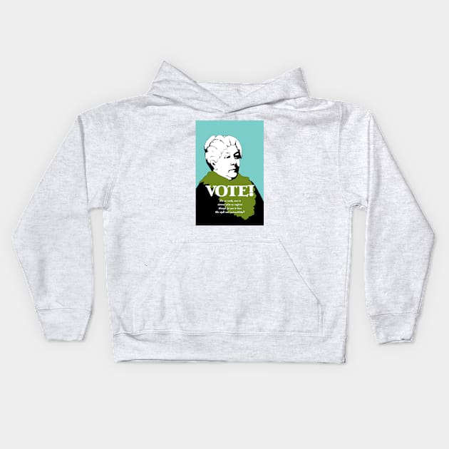 Vote! Elizabeth Cady Stanton Kids Hoodie by candhdesigns